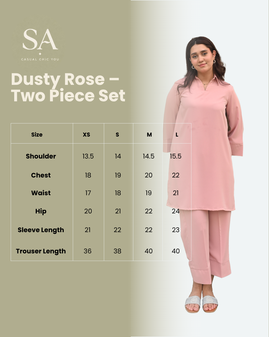 Dusty Rose – Two Piece Set